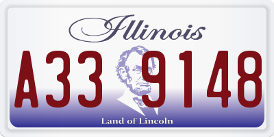 IL license plate A339148