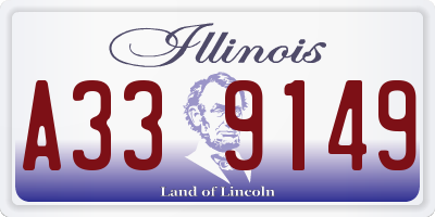 IL license plate A339149