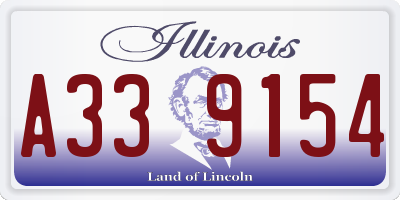 IL license plate A339154