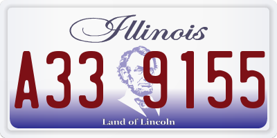 IL license plate A339155
