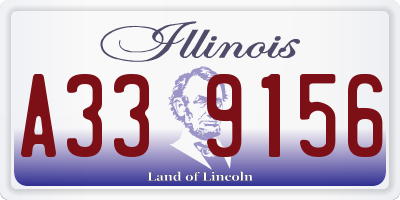 IL license plate A339156