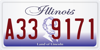 IL license plate A339171