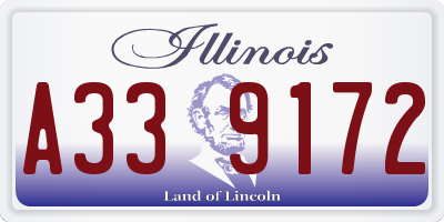 IL license plate A339172
