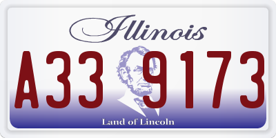 IL license plate A339173