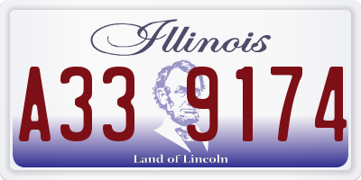 IL license plate A339174