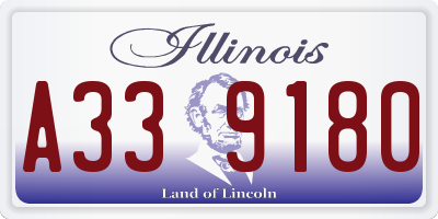 IL license plate A339180
