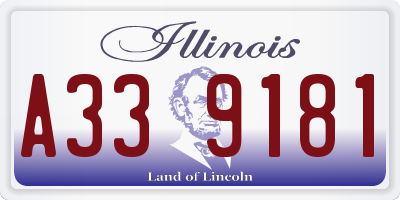 IL license plate A339181