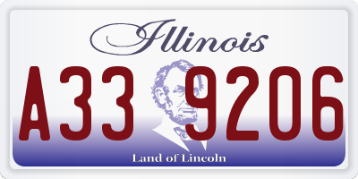 IL license plate A339206