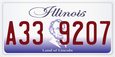 IL license plate A339207