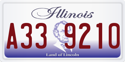 IL license plate A339210