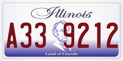 IL license plate A339212