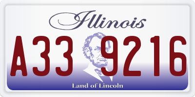IL license plate A339216