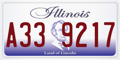 IL license plate A339217