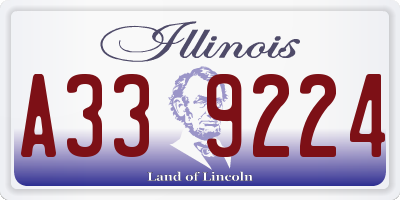 IL license plate A339224