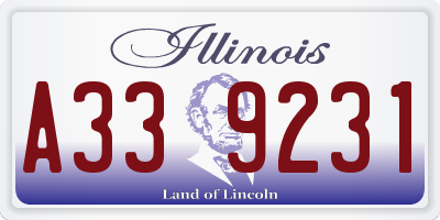 IL license plate A339231