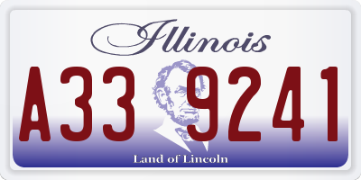 IL license plate A339241