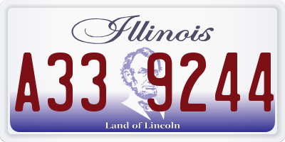 IL license plate A339244