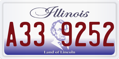 IL license plate A339252