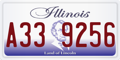 IL license plate A339256