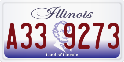 IL license plate A339273