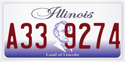 IL license plate A339274