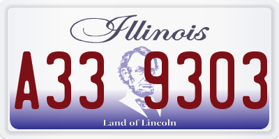 IL license plate A339303