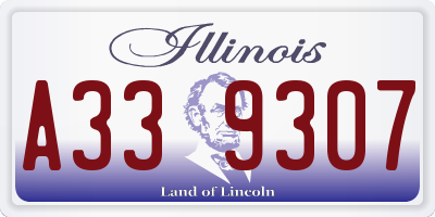 IL license plate A339307