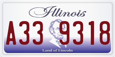 IL license plate A339318