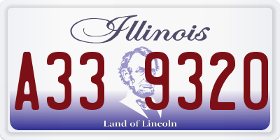 IL license plate A339320