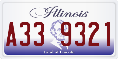 IL license plate A339321