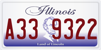 IL license plate A339322