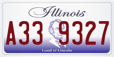 IL license plate A339327