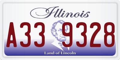 IL license plate A339328