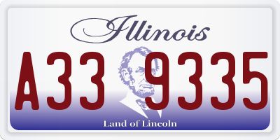 IL license plate A339335