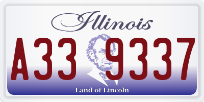 IL license plate A339337