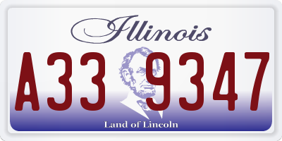 IL license plate A339347