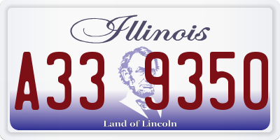 IL license plate A339350