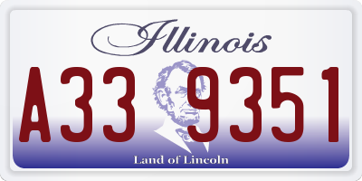 IL license plate A339351