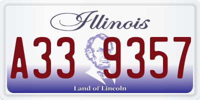 IL license plate A339357