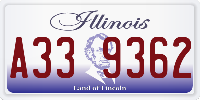 IL license plate A339362