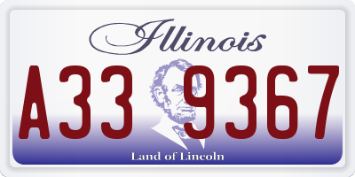 IL license plate A339367