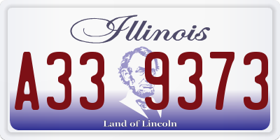 IL license plate A339373
