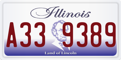 IL license plate A339389