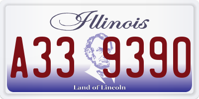 IL license plate A339390