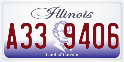IL license plate A339406