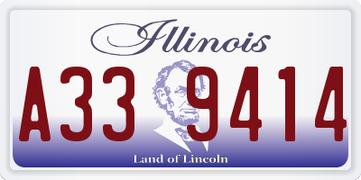 IL license plate A339414