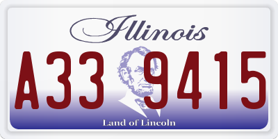 IL license plate A339415