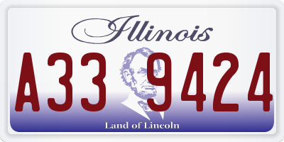 IL license plate A339424