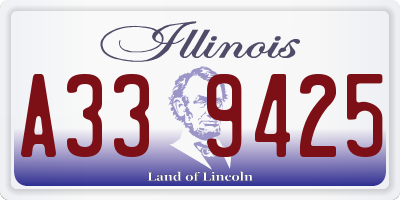 IL license plate A339425
