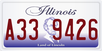 IL license plate A339426